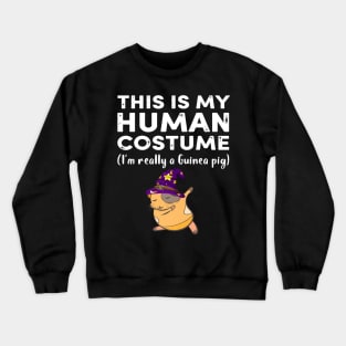 This My Human Costume I’m Really Guinea Pig Halloween (47) Crewneck Sweatshirt